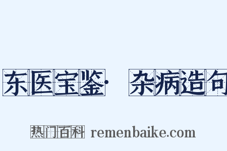 东医宝鉴·杂病造句是什么意思的图片